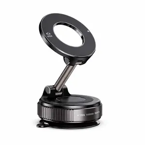 Magnetic MagSafe Car Mount with Vacuum Suction and Adjustable Metal Design