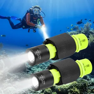 2pack Super Bright Scuba Diving Flashlight 3Modes IPX8 Waterproof Underwater Dive Light with Long Lasting Battery for Snorkeling,Fishing,Caving,Outdoor Activities,Emergency