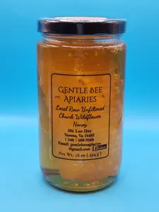 Gentle Bee Apiary Honey with Comb Inside 16 OZ Flavor