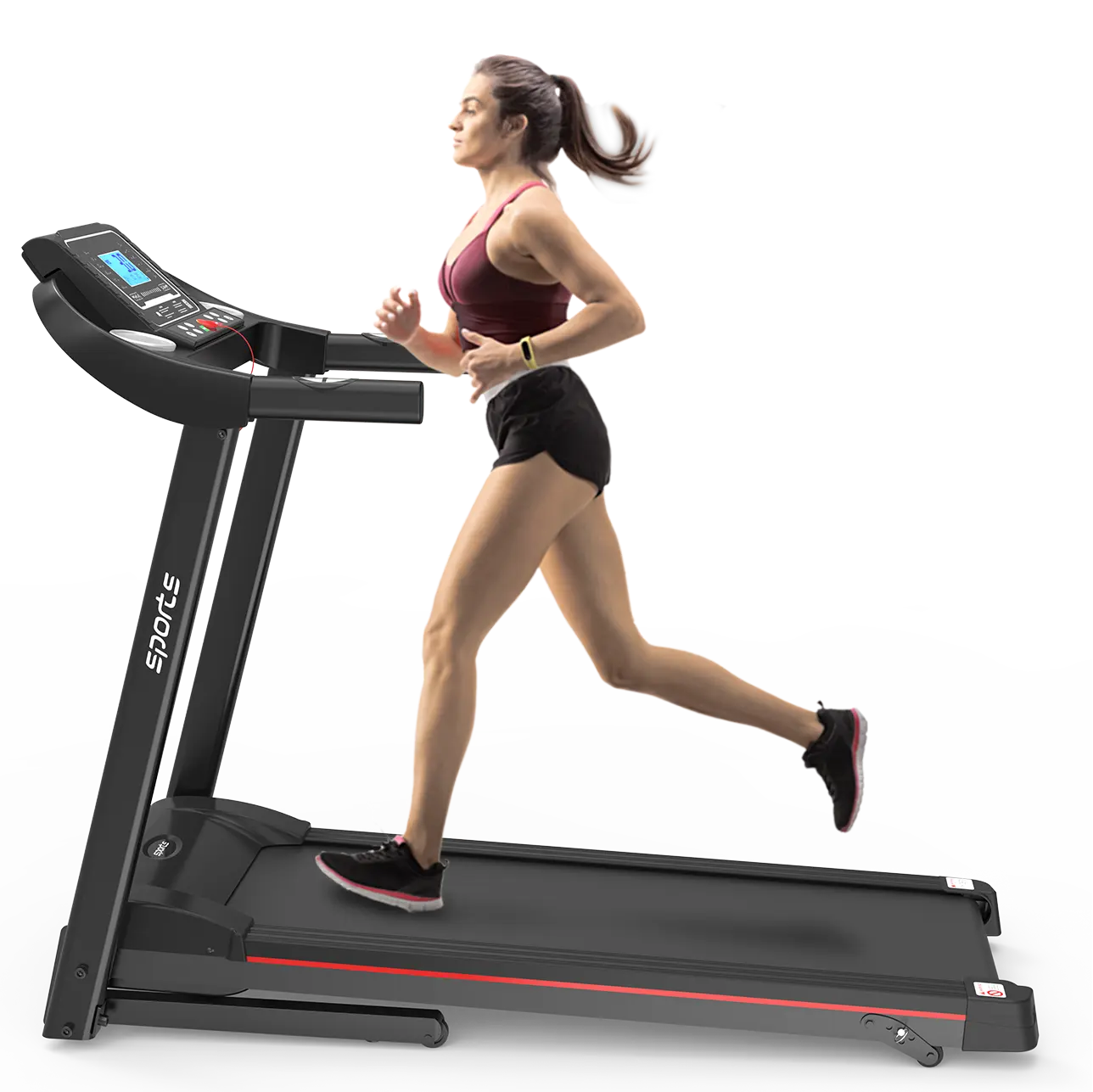 Fahuac Compact Foldable Belt Walking Treadmill - Home Fitness Running/Jogging Equipment with Shock Absorption, 2.5HP Quiet Motor, Adjustable Speed, 250LBS Capacity, Manual Operation, LED Display, Bluetooth App, Stereo Speakers, Hydraulic Fold, 2.5Hp Motor