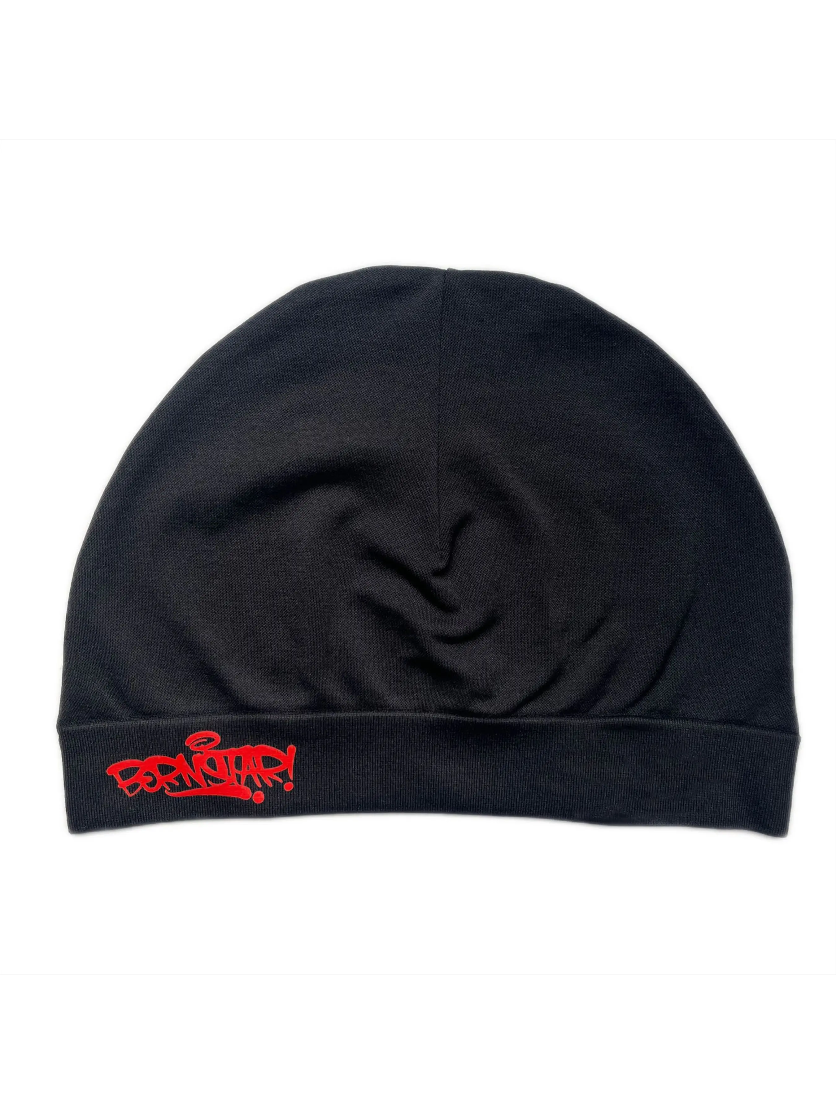 Graffiti 'star Born!' Print Logo Cap, Slim-Fit Street Style Skull Hat, Breathable Elastic Band, Casual Daily Everyday Wear, Neutral Urban Fashion Accessory