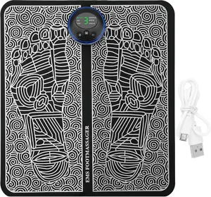 EMS Foot Massage Pad Electric Stimulator Massager Leg Reshaping Muscle Relax 6 Modes 10 Intensity Levels-2703