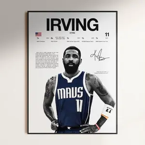Kyrie Irving Poster,  Wall Print, Basketball   Poster Print, Sports Decor, Dallas Mavericks Poster, Basketball Gift