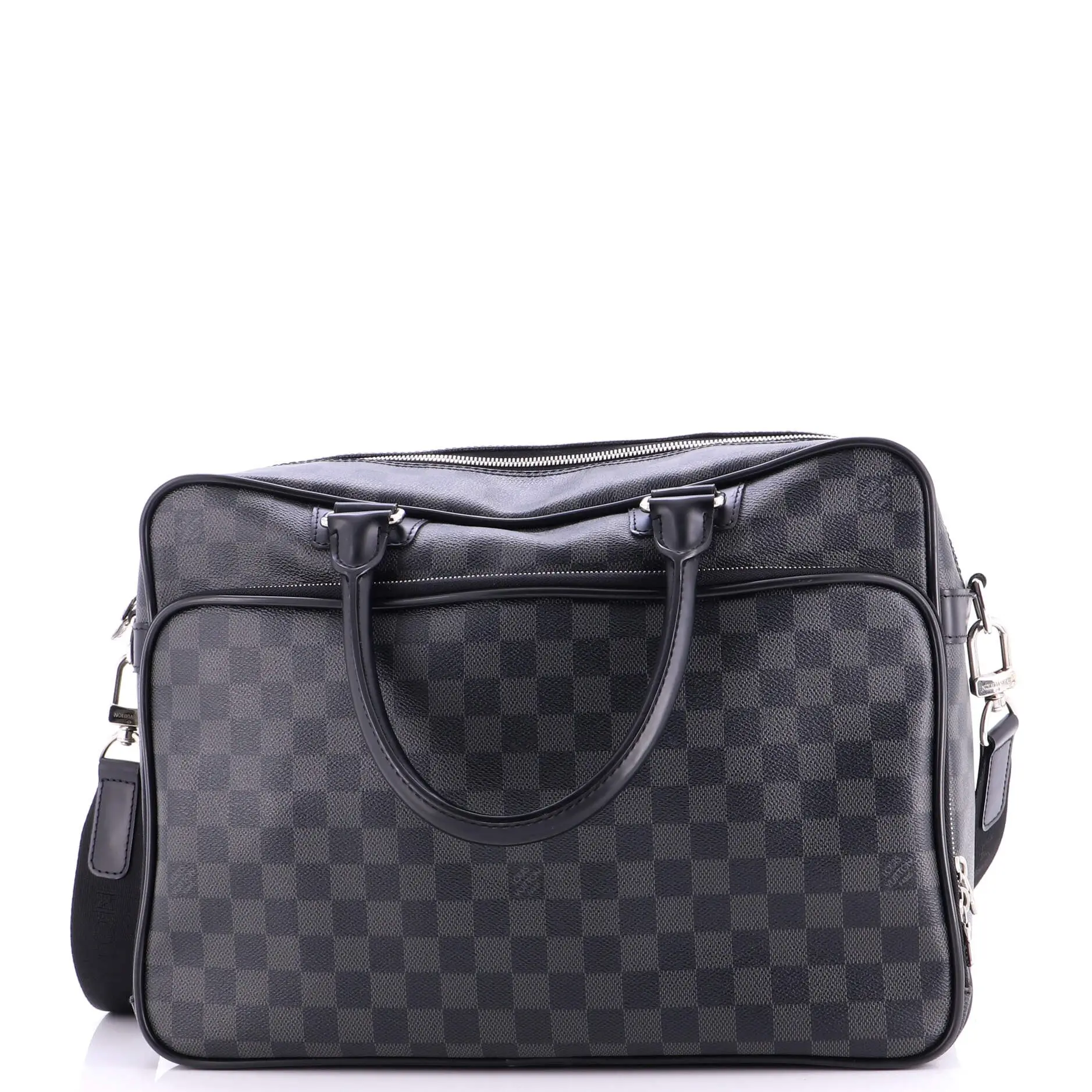 Pre-owned Louis Vuitton Canvas Coated Top Handle Bags Icare Laptop Bag Damier Graphite by Rebag