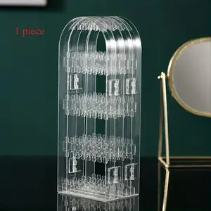 [Earring Storage Rack] Large-capacity jewelry storage box, a multi-functional storage case suitable for small business owners, shops and retailers. Transparent earring storage rack