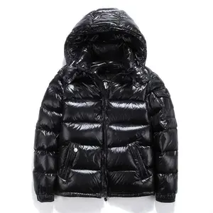 2025New Glossy Down Jackets Men Jackets Short Winter Hooded Women Thickened Warm-Keeping Cold-Proof Long Sleeve Lightweight Puffer Coat Coat With Pockets