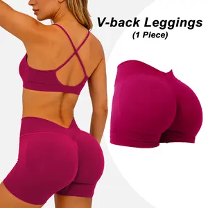 HALO LJ V-BACK SCRUNCH SHORTS Fitness Gymwear Yoga Shorts Gym Fitness Sportswear Workout Exercise Yoga Cycling Short