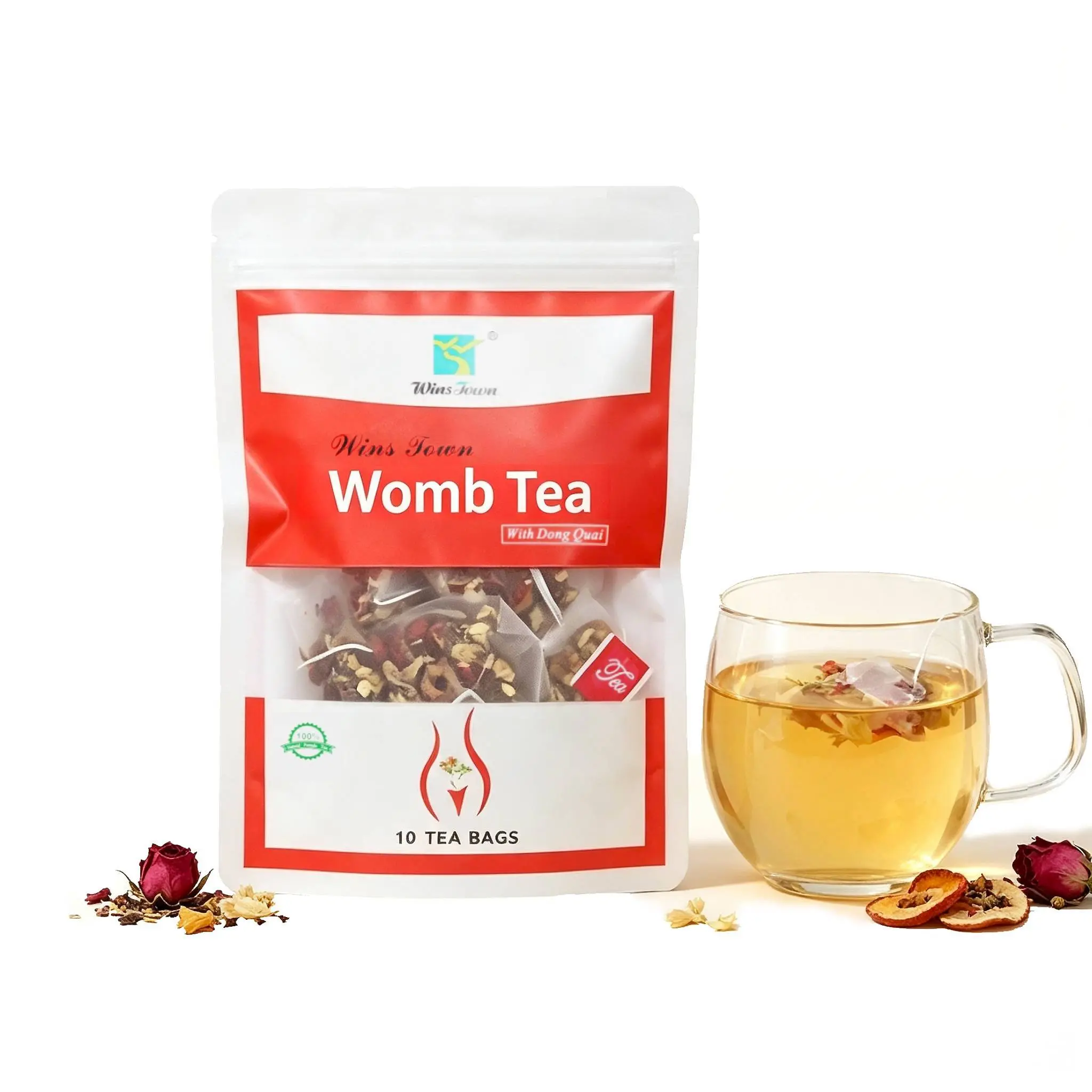 Winstown Daily Warm Flower Fruit Tea Drink, Classic Fruit Flower Mixed Tea, Convenient Hot Beverage with 10 Separate Tea Bags