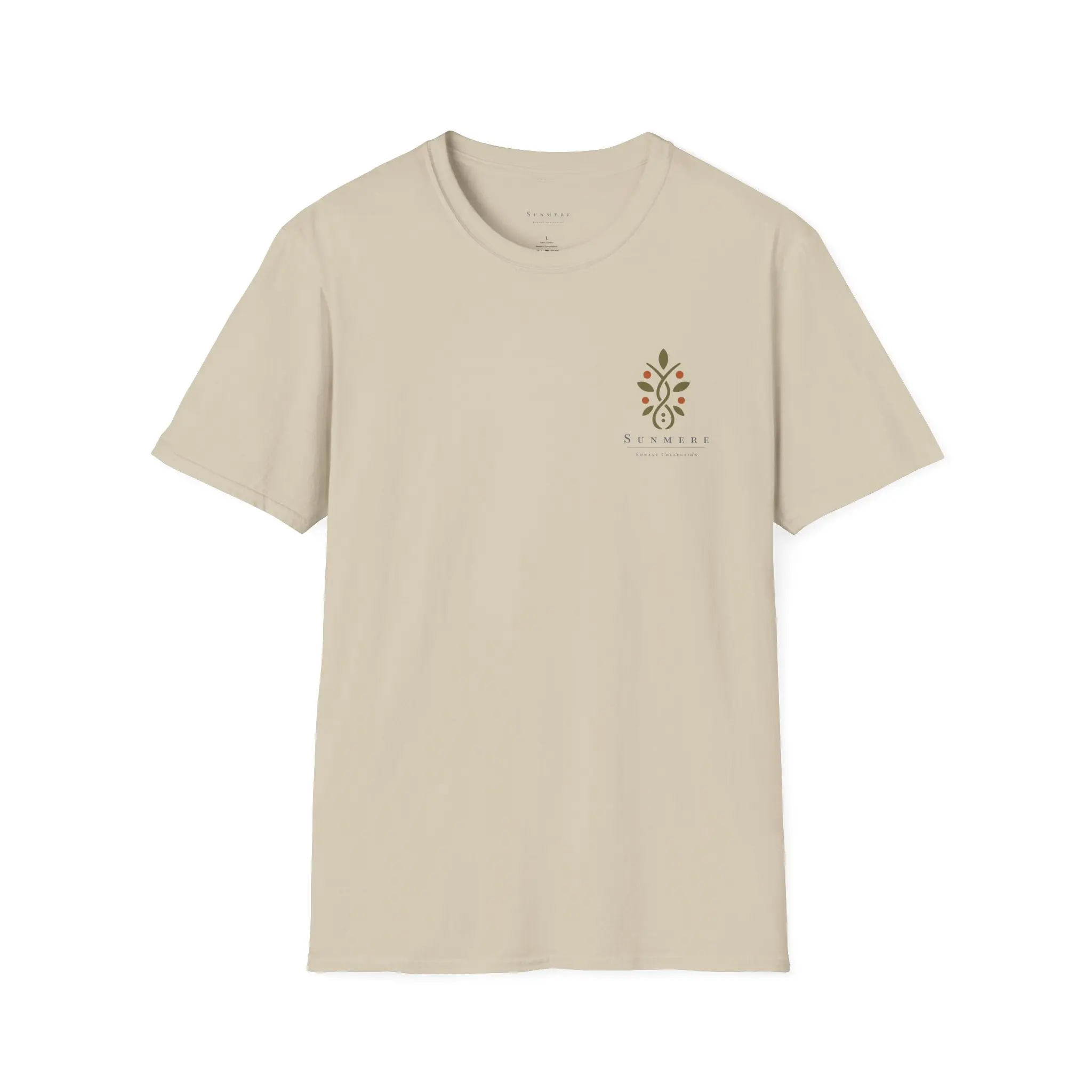100% Cotton Sunmere Yaupon Holly Habitat T-Shirt – Black Botanical Back Print Forage Collection Tee