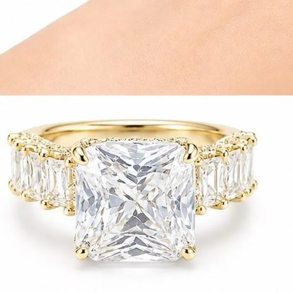 Camelia Shop Ring - Elegant Gold Tone with Sparkling Stone Design for Women's Jewelry, Perfect for Special Occasions code Ring-60