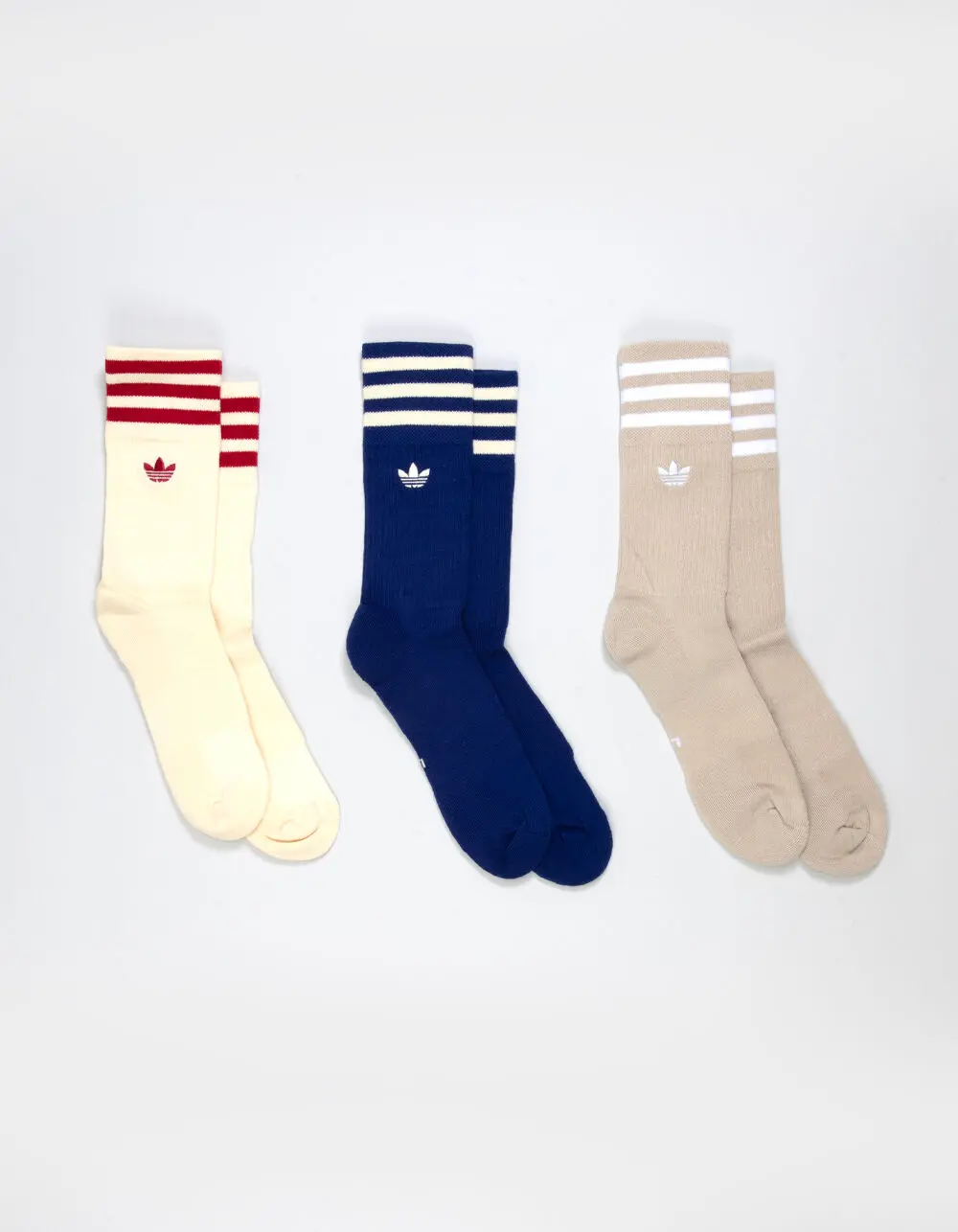 ADIDAS  Mens Originals Roller 3 Pack Crew Socks, Multi-Colored, Large