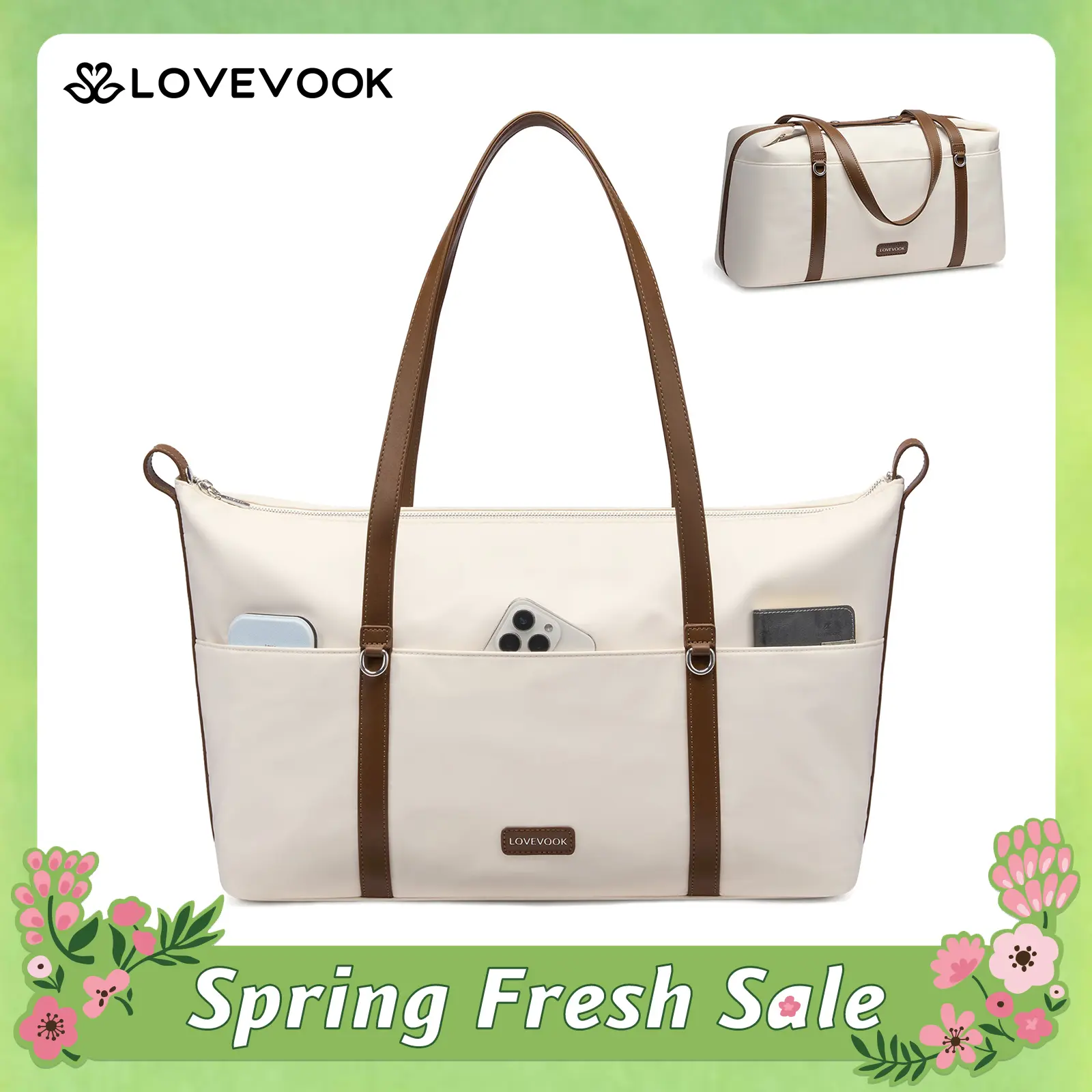 LOVEVOOK Work Tote Bag for Women, Convertible Gym & Travel Weekender Bag with Large Cup Holder, Carry On Teacher Tote,TikTokShopBackToSchool