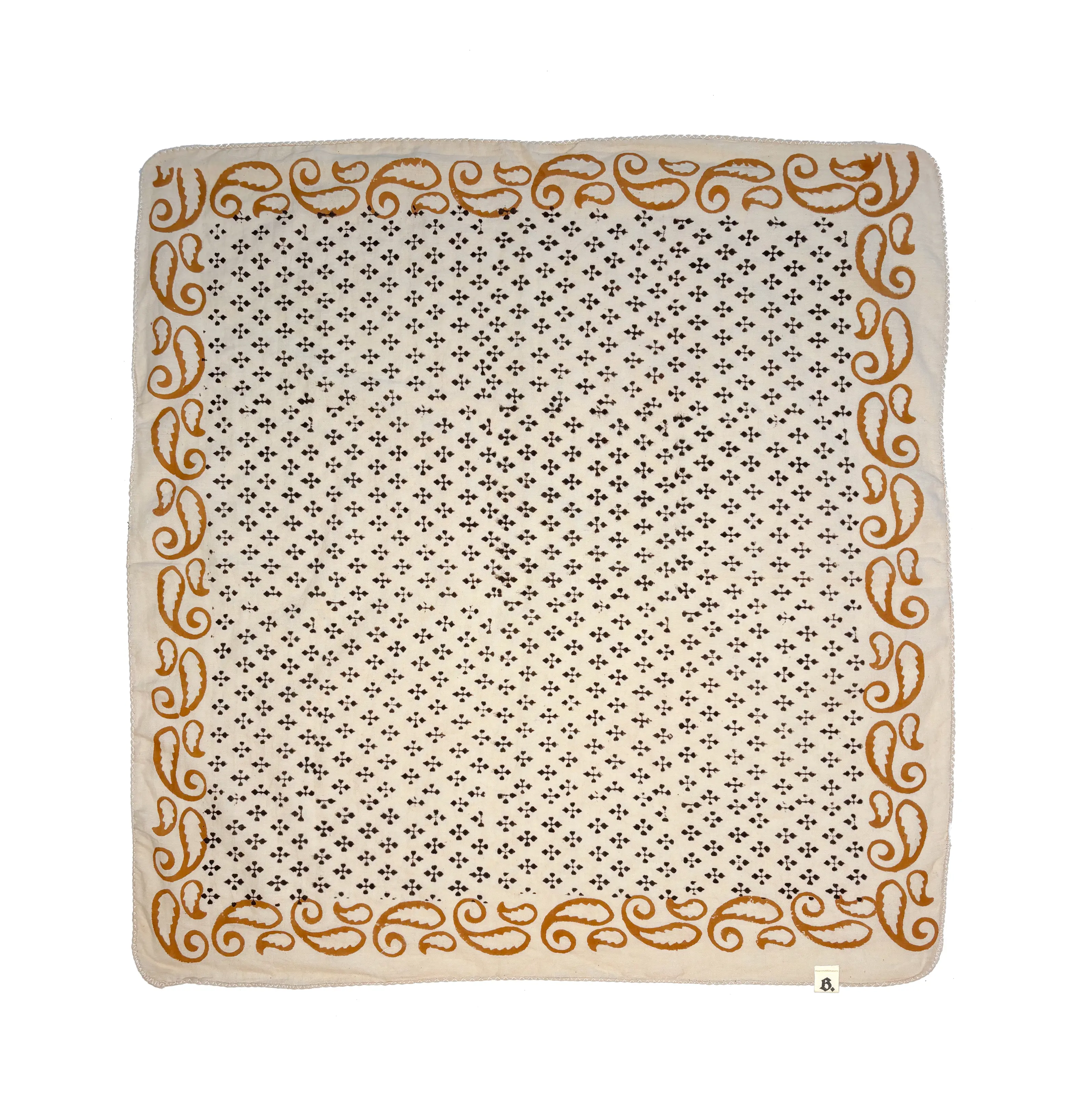 Bight Clay Block Printed Cotton Bandana