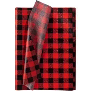 60 Sheets Christmas Tissue Paper 14 x 20inch Red Black Buffalo Plaid Tissue  Wrapping Paper for DIY Crafts  Bags Holiday Party Supplies