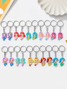 20pcs Cute Mermaid Keychains Lightweight Key Rings Bag Decorations, Mermaid Theme Party Gifts Birthday School Carnival Accessories