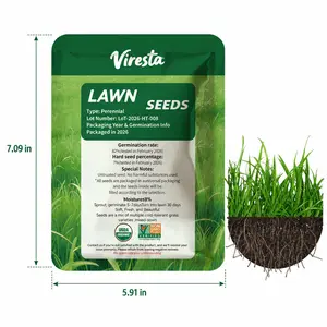 Grass Seed and Shade Grass, Grows quickly and withstands all seasons, perfect for high-quality turf and golf courses, High Germination Grass Seeds Grown in USA