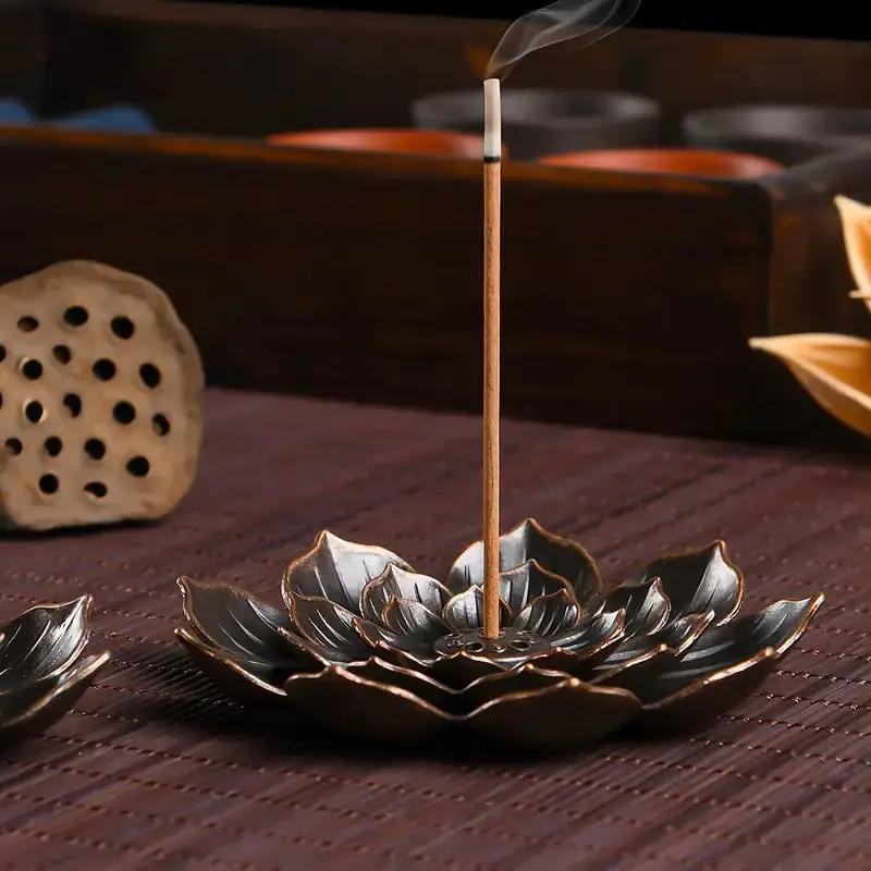 Lavender Incense Stick and Lotus Burner Set