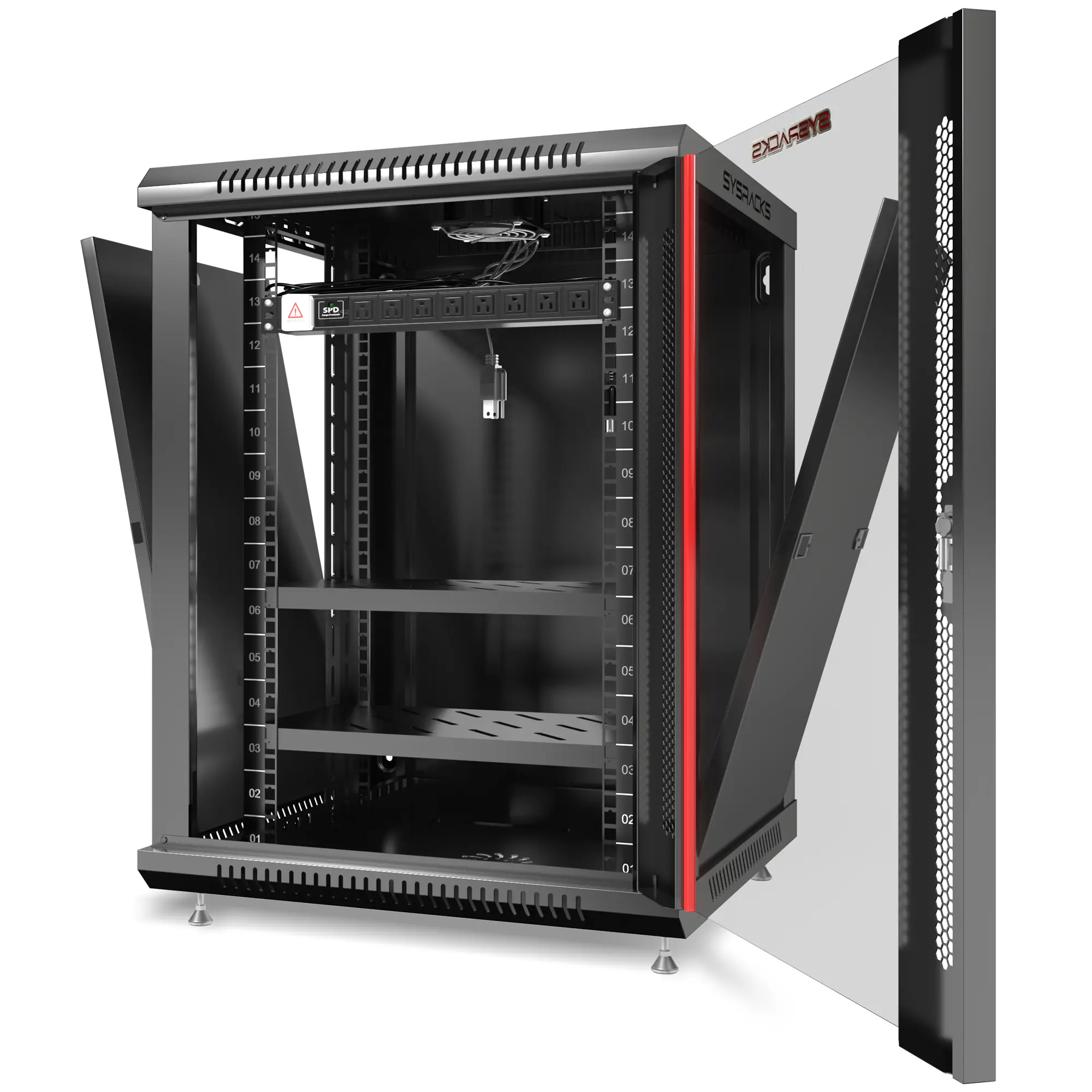SYSRACKS 15U Wall Mount Server Rack Cabinet with Lock – Network ...