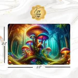 Mushroom Artwork Sublimated Fridge Magnet - Lightweight, Magnetic Decorative Kitchen Home Decor Accessory
