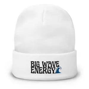 Big Wave Energy Embroidered Beanie for Men and Women
