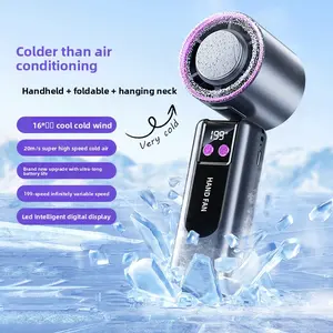 Upgraded personal handheld fan with 199 adjustable wind speeds and powerful turbo airflow. Features a clear digital display, USB charging, strong wind and mini portable design. Provides efficient cooling for outdoor, travel, office and daily use.