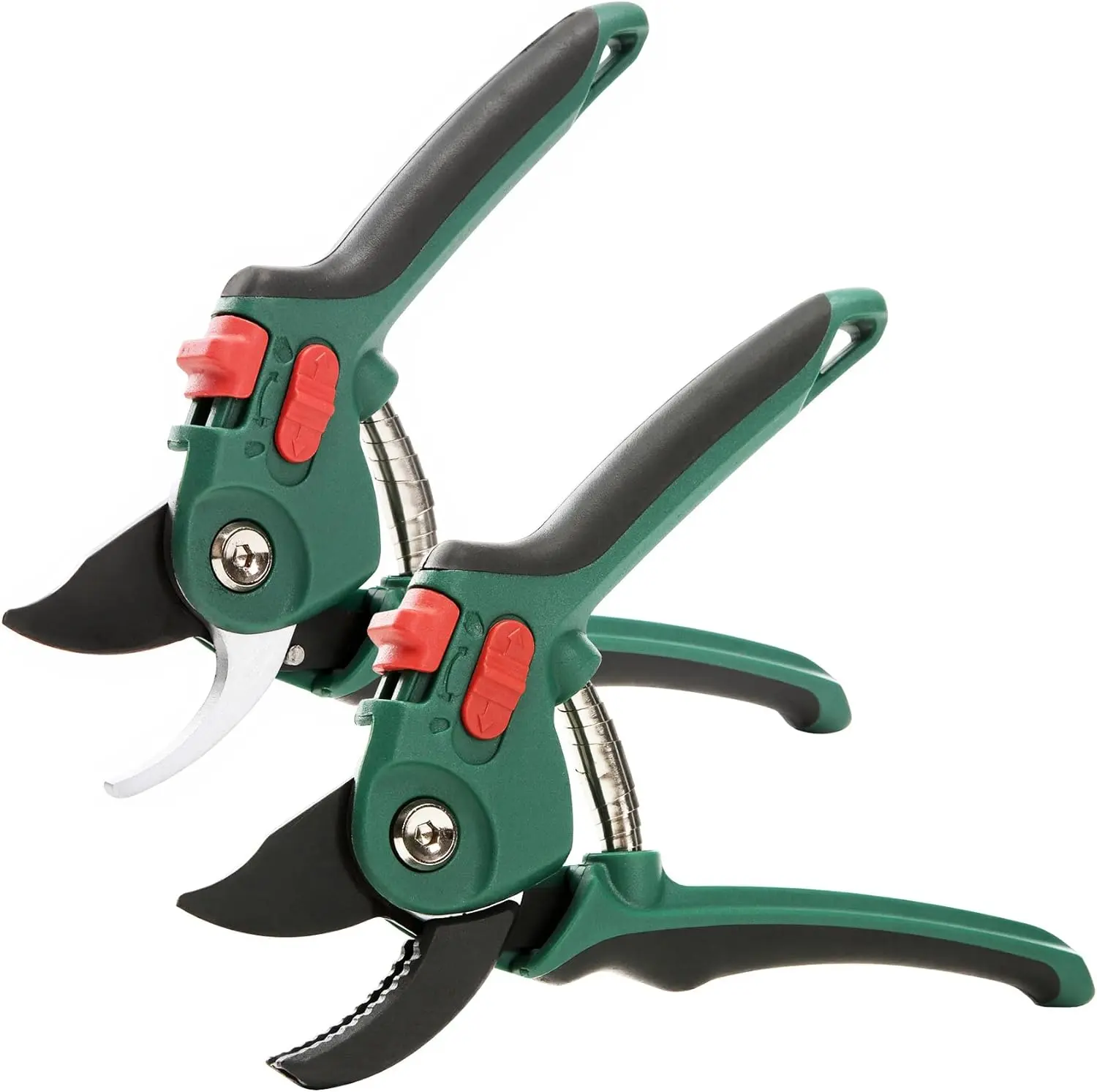 Yocada Garden Pruning Shears 2 Pack Garden Clippers Steel Shears Scissors for Gardening Sharp Handheld Heavy Duty Hedge Plant Branch Clippers Scissors Pruners Tools