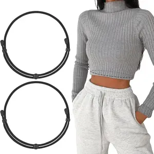 2-Pack Shirt Tuck Belt for Women, Adjustable Elastic Crop Top Band, Invisible Stretch Belt for Tucking Shirts & Sweaters