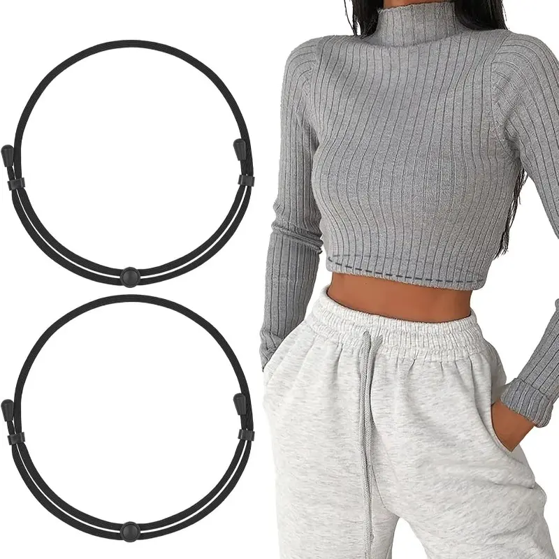 Adjustable Waistband Tuck Belt for Sweaters Shirts Stretch Fit 2PCS No Show Women Elastic Strap Belt, Invisible Stretch  main image 4