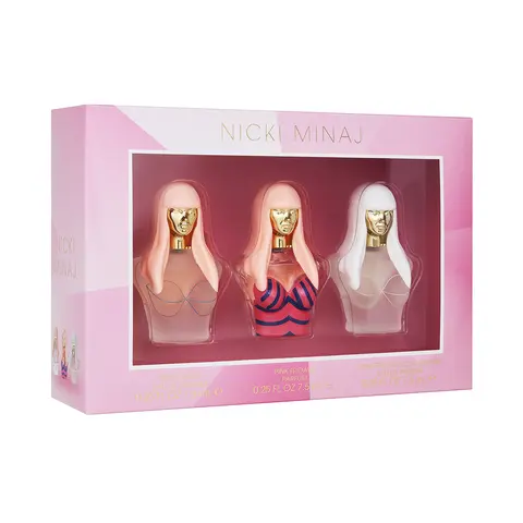 Nicki Minaj | Pink Friday Deluxe Mini Coffret Set | Floral Musk & Woody Gourmand Fragrance Collection | 3 x 0.25 Oz
