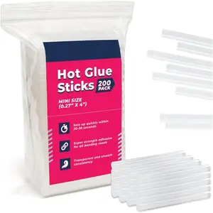 Mini Hot Glue  Sticks (Bulk Pack of 200) - 4" Length, 0.27" Diameter - Multi-Purpose for DIY Art, Crafts,  Decoration, Sealing, and Repairing - Compatible with  Glue