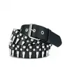 Punk Style Waist Belt with Bullet Decoration, Square Iron Pin Buckle, PU Material, Unisex Fashion Accessory for Casual Wear, Street Style Waistband, Cool Belts