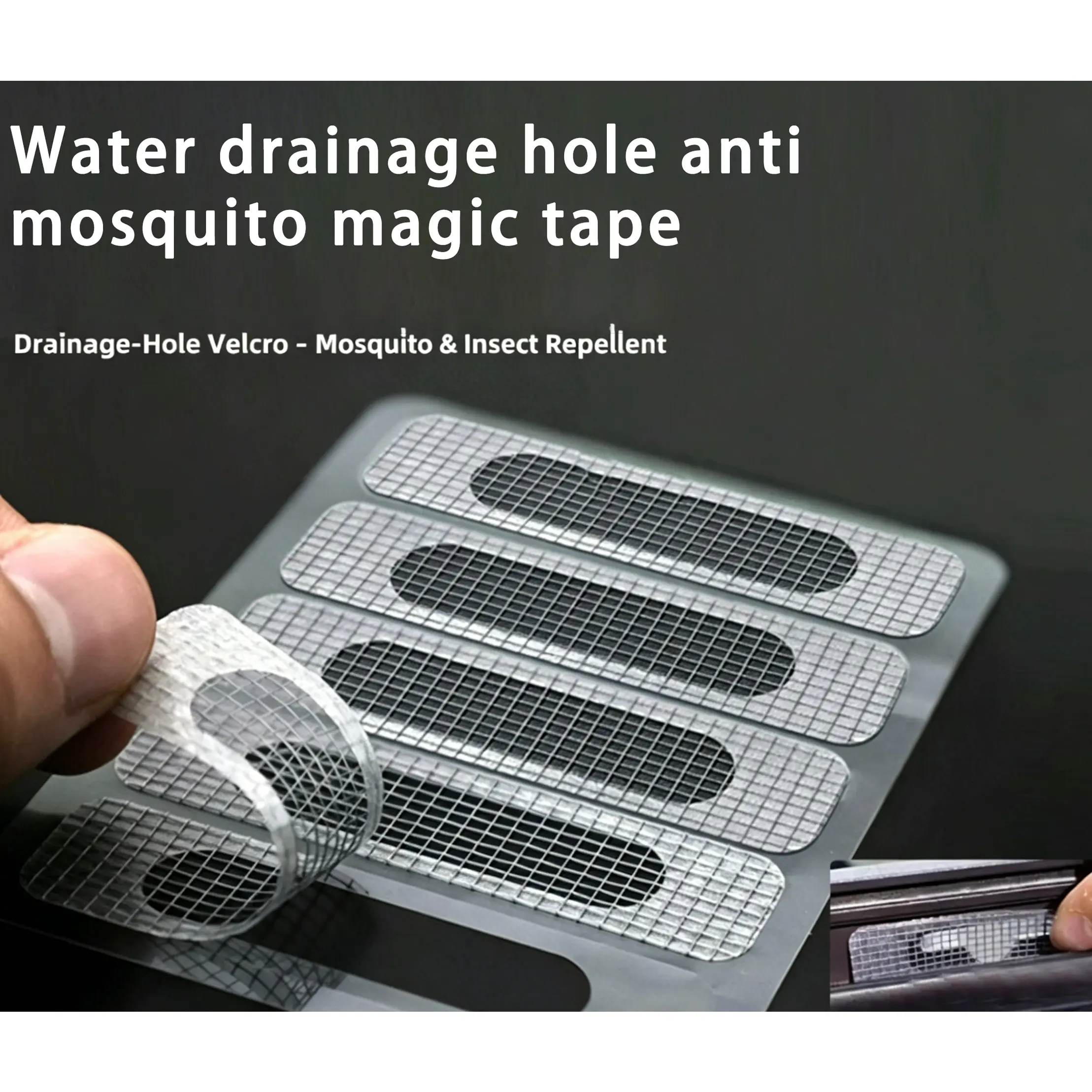Screen window repair patches, drainage hole anti-mosquito stickers, disposable drain filters to prevent hair clogs Screen window repair patches, drainage hole anti-mosquito stickers, disposable drain filters to prevent hair clogs