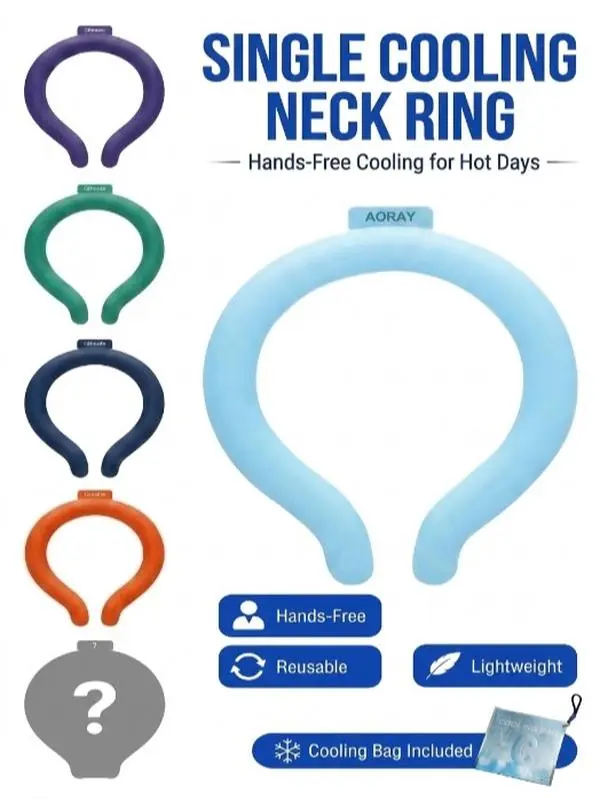 Neck Cooling Tube with Insulated Bag, Reusable Ice Ring Cooler Wearable Body Cooling Products, Neck Coolers for Hot Weather Ice Ring Cooler for Outdoor-Indoor Work #Summervibes