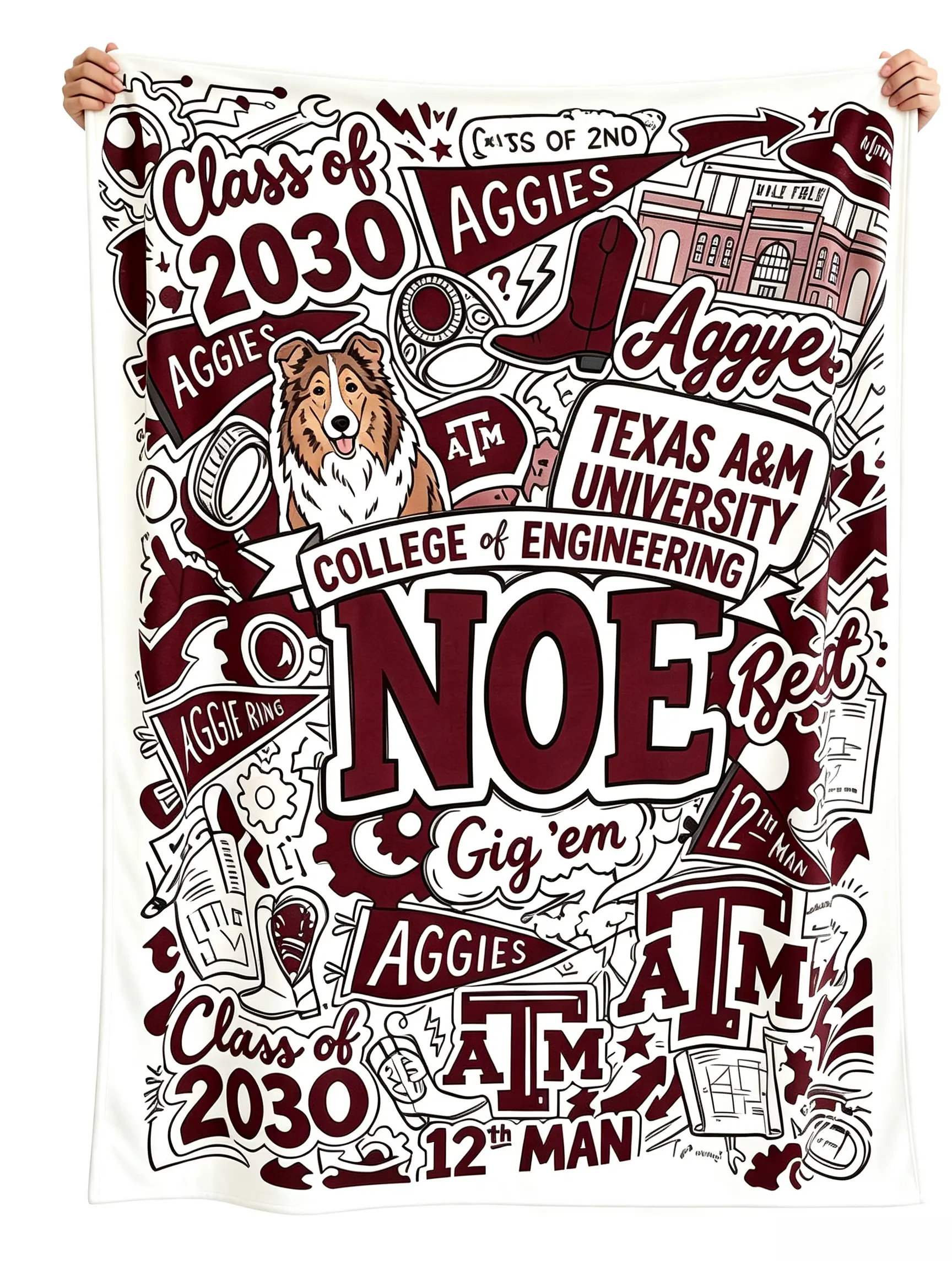 Ultra soft plush lightweight flannel throw blanket, thick thermal warm nap blanket for air-conditioned offices and sleeping, customizable campus commemorative blanket, heartfelt gift for girls, boys, and women, cozy home decor suitable for camping and tra