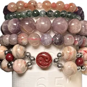 Happiness and Peace Intentions Crystal Bracelets for Grounding and Joy Gifts