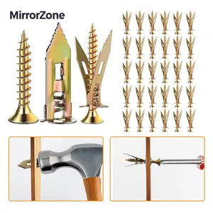 60 Count Drywall Self Drilling Anchors and Screws, toggle bolts, Easy Application,No Drill or Holes in Wall,Heavy-Duty Zinc-Plated Steel Anchors with Self-Tapping Screws,Hollow Screws and Anchors for TV,Bicycle,Cabinet Fixing Accessories. toggle  bolts