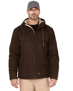Hawx Men's Weathered Sherpa Lined Jacket - Hxfa22o26-Brn