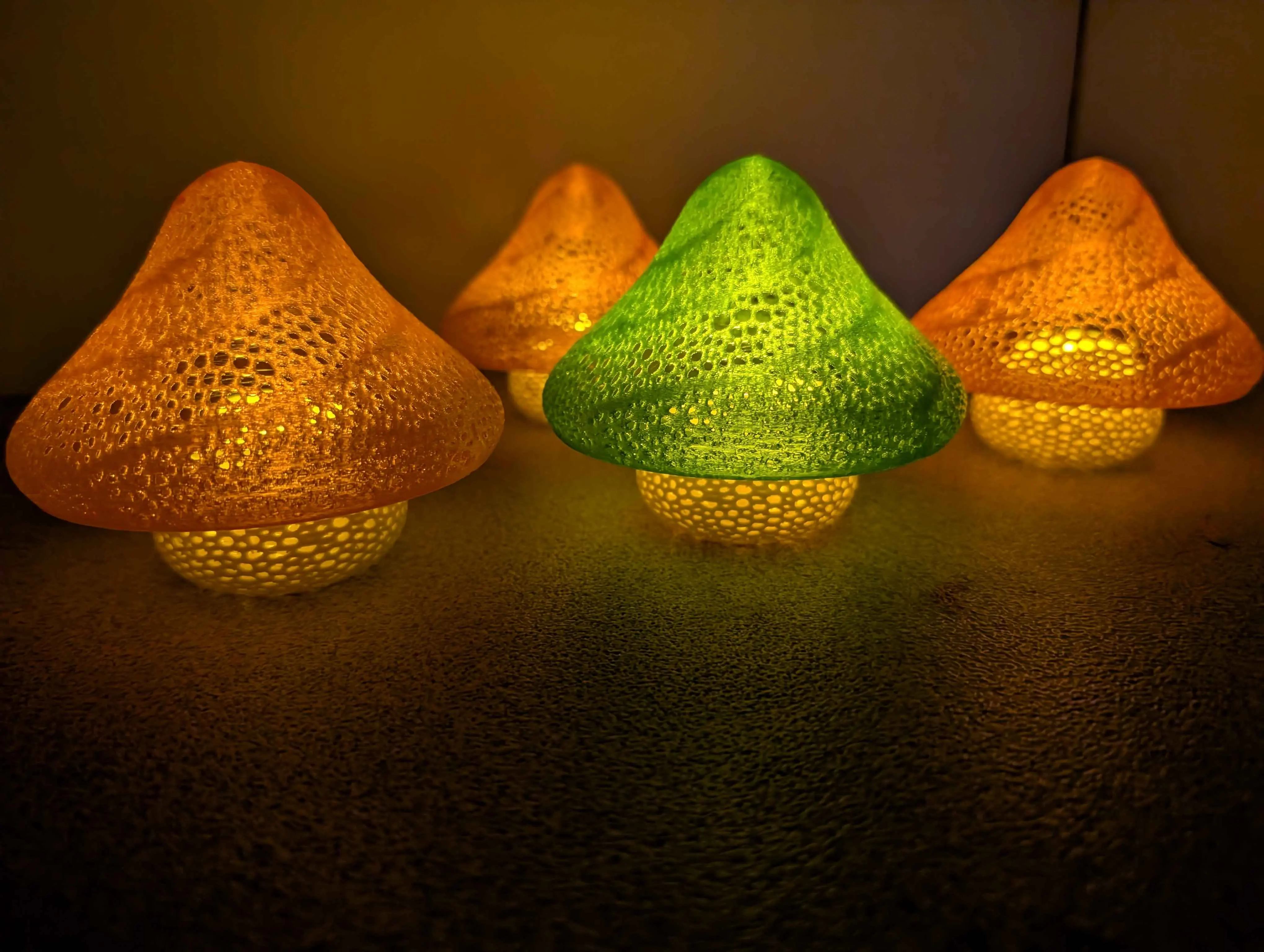 Mushroom Tealight Holder 3D Printed Candle Decor Cottagecore Fairy Room Accent Eco Friendly PLA Material Cozy Home Gifts