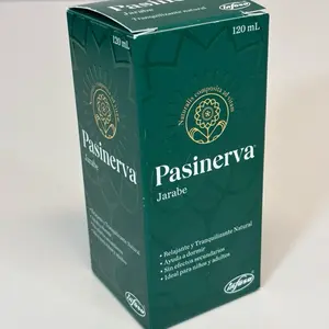 Pasinerva Syrup - Natural Sleep Aid for Insomnia Anxiety Stress Relief with 6 Herbal Compounds for Relaxation and Tranquility - 120 mL Dietary Supplement - Passionflower & Valerian Root Formula - Healthcare, Vitamin