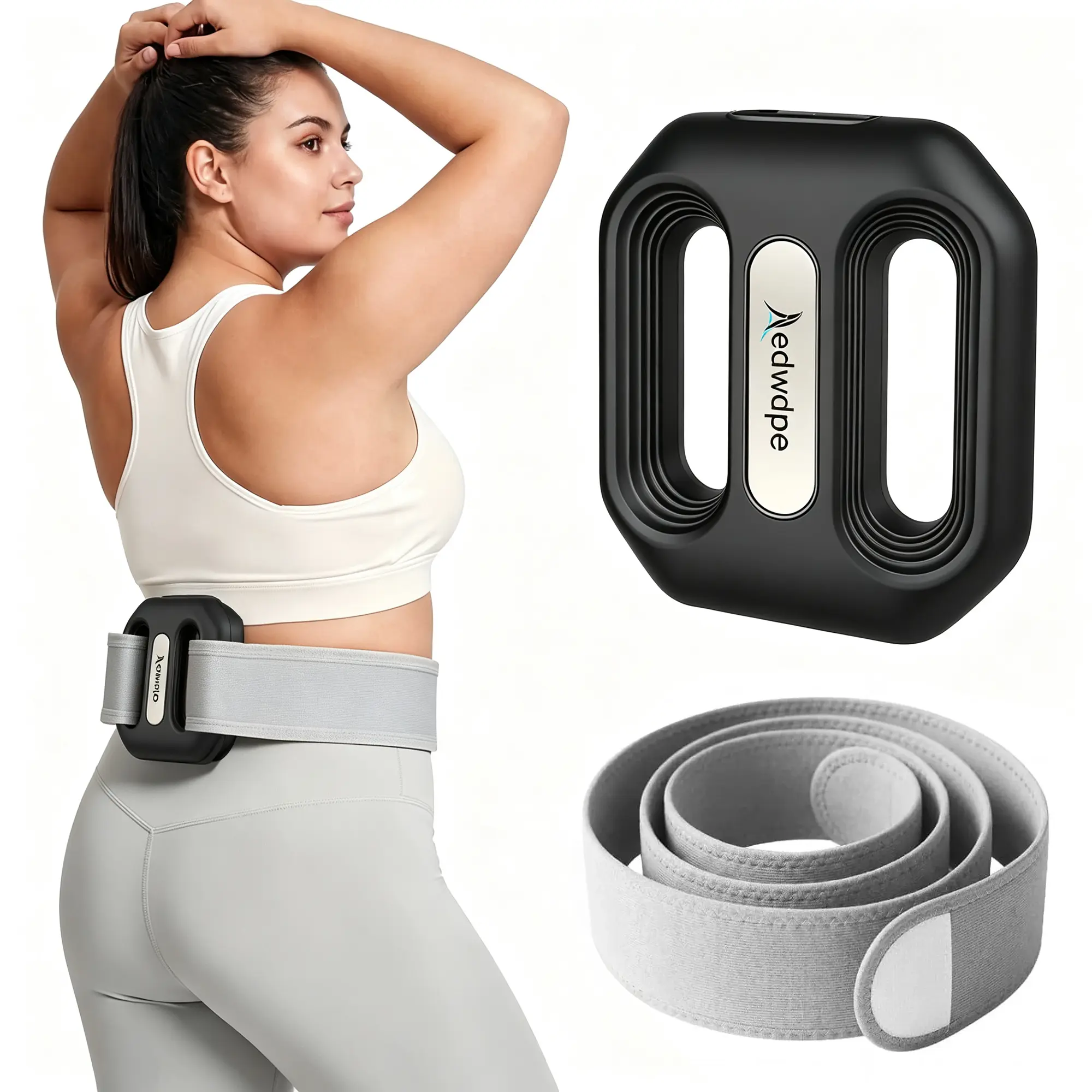 Electric Body Fascia Ring Fitness Massage Ring Vibration Body Massager Abdomen Belly Waist Deep Tissue Massage Device fascial ring vibrating belt handheld sohochic