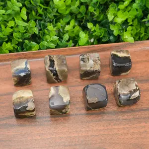 Volcano Agate Small Cube | Natural Crystal Cube for Grounding & Home Decor