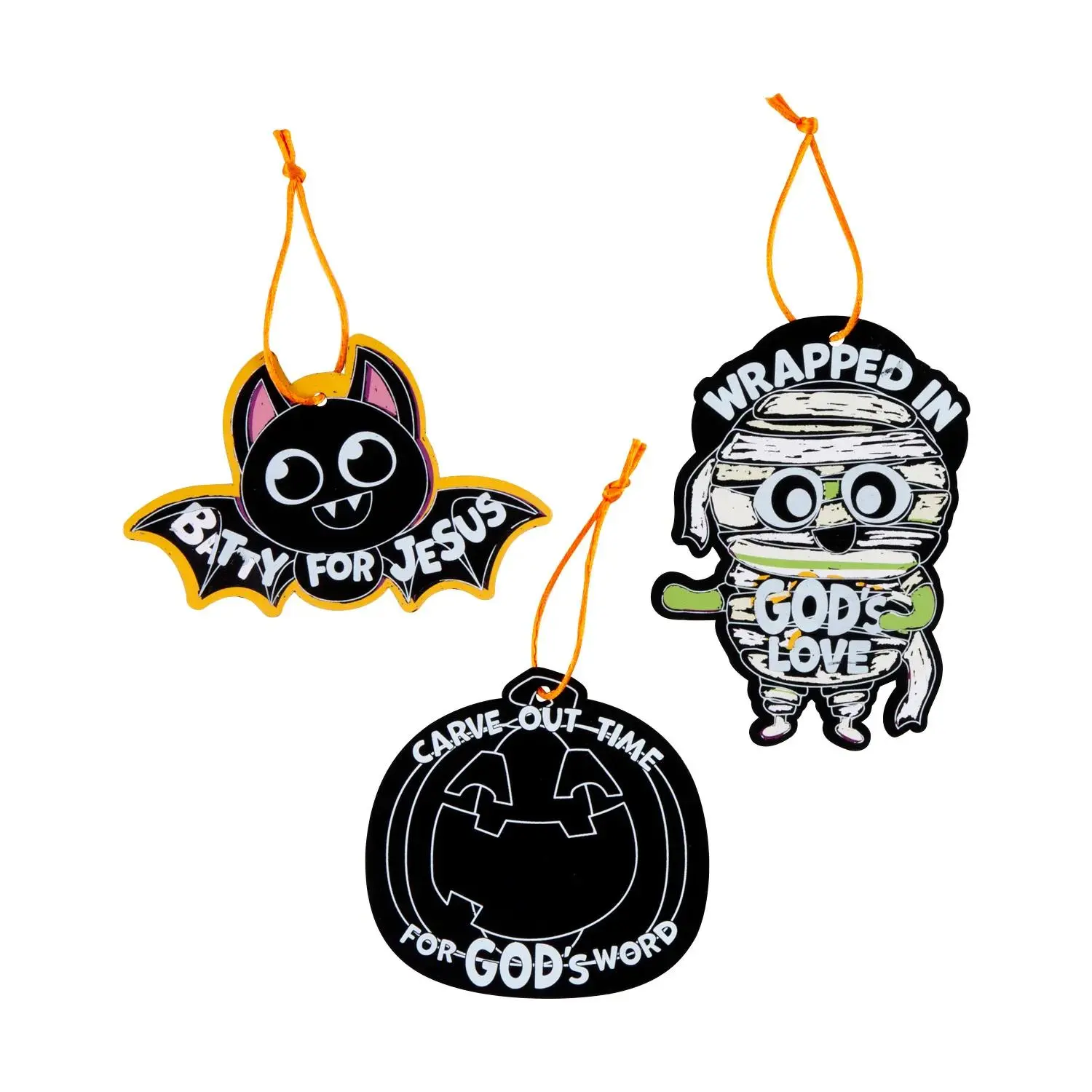 3-1/4" - 5" Magic Color Scratch Religious Halloween Character Ornaments - 24 Pc.