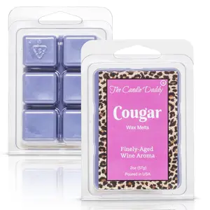Cougar - Finely Aged Wine Scented Melt - Maximum Scent Wax Cubes/Melts - 1 Pack - 2 Ounces - 6 Cubes