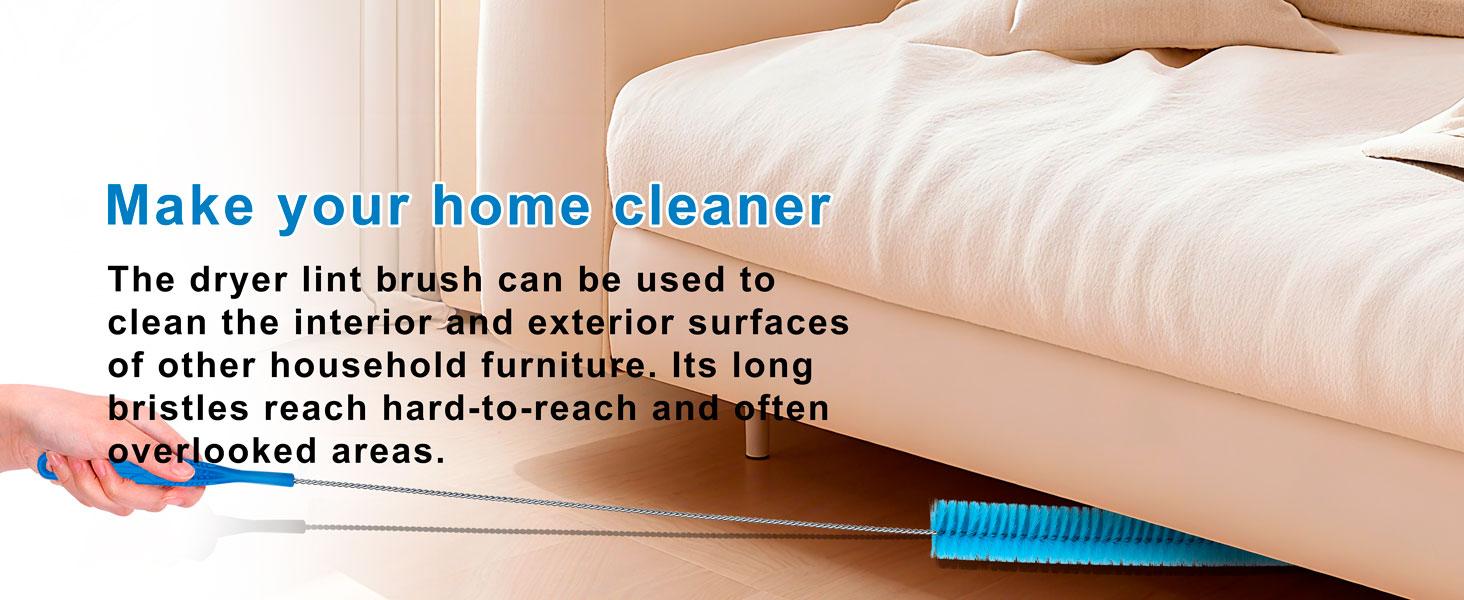 4 Pieces Dryer Vent Cleaner Kit‌ with‌Lint Brush‌ –‌Dryer Vent Brush‌,‌‌ for‌Lint Trap‌,‌Appliance Brush‌ &‌Dryer‌ Black