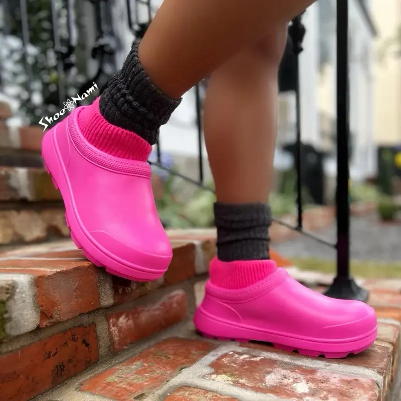 Pink Slip-On Sock Sandal