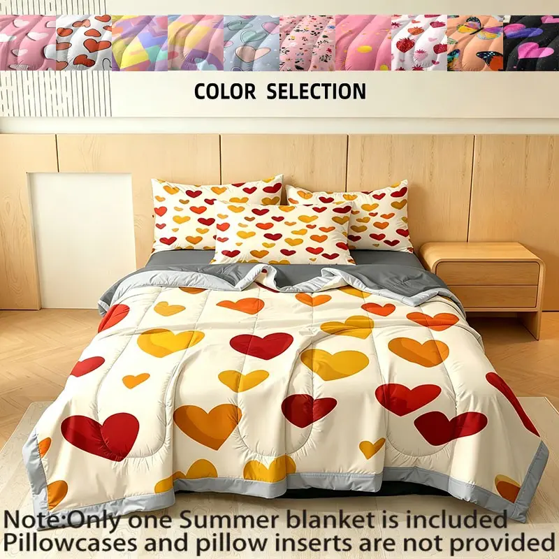 Washable Summer Quilt, Lightweight Air-Conditioning Blanket, Breathable and Moisture-Wicking, Ideal for Home Bedroom, Student Dorm, Ac Room