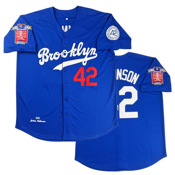 Men's Jackie Robinson #42 Legend star movie Jersey Blue White Retro Short Sleeves Button Down Baseball Jerseys Blue White Elastic fabric - delicate Embroidery retro sports style,Fashionable, Casual,loose front buckle baseball Shirt S-3XL Fan clothing