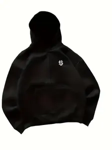 Vintage Y2K Streetwear Hip-Hop Zipper Design Loose Solid Color Long Sleeve Sportswear Casual Embroidered Hat Hoodie Sweatshirt