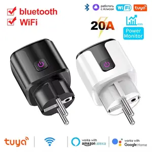 WiFi Smart Plug 20A with Power Monitoring - Tuya Smart EU Plug Timer