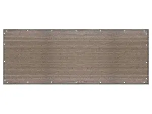 2ft, 3ft, 4ft, 5ft, 6ft, 8ft and 10ft Tall Custom Commercial Balcony Windscreen Fence Privacy Screen Cover Reinforced with Hems and Grommets on 4 sides – Walnut